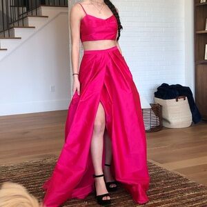 Hot pink two piece set